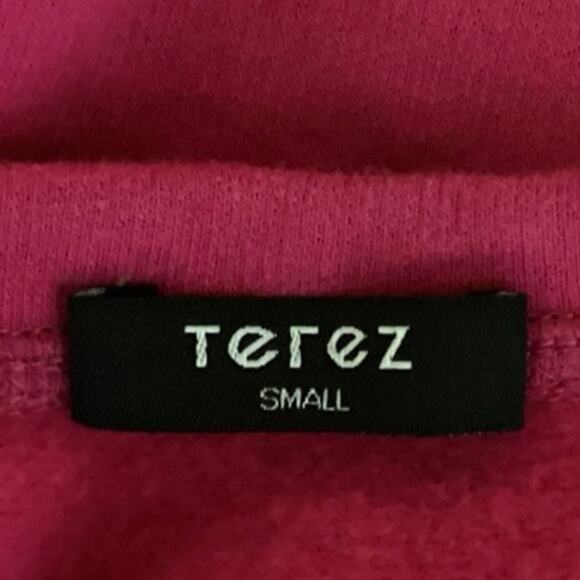 Terez Women's Pink Pullover Long Sleeve Crew Neck Sweatshirt Sweater Top Size S - Picture 3 of 3